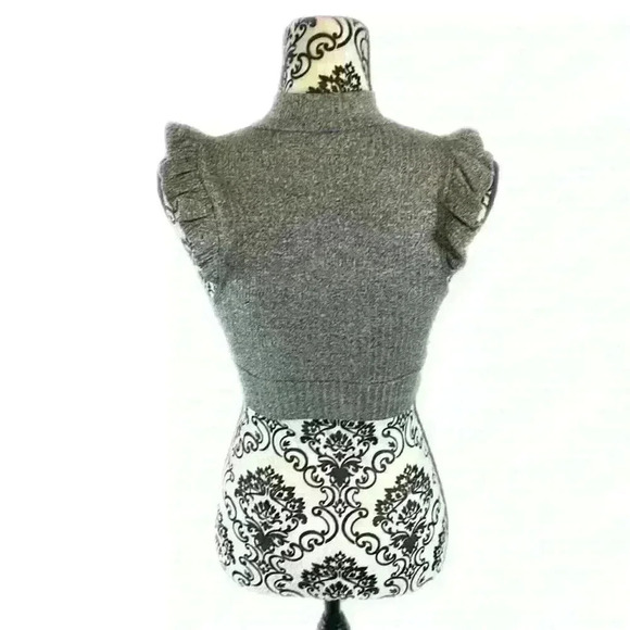 Free People The Betsey Crop Grey Ribbed Butterfly Sleeve Crop Top, XS - Picture 14 of 15